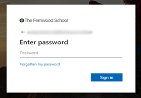 The Fernwood Hub password entry